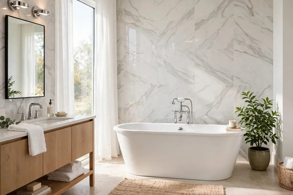 Bathroom with well-kept plumbing fixtures in a Glen Allen home